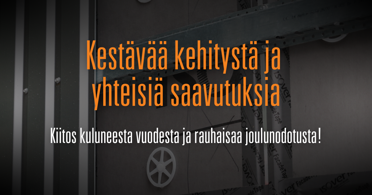 Kestävää kehitystä ja yhteisiä saavutuksia: Kiitos kuluneesta vuodesta ja rauhaisaa joulunodotusta